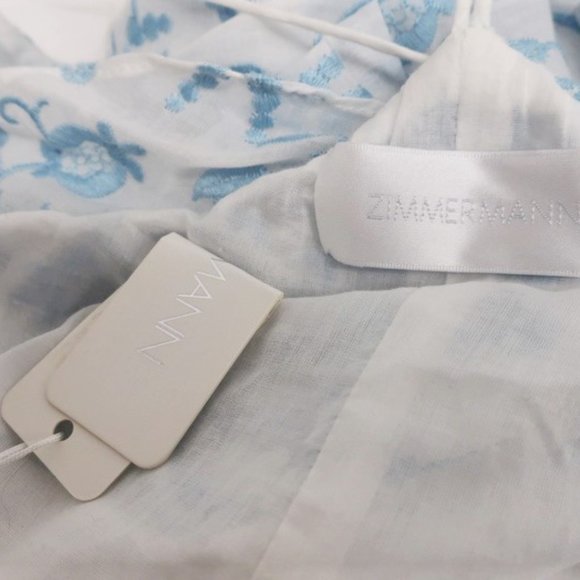 Zimmermann Romper Zephyr Vine Embroidered Cotton - Picture 6 of 6